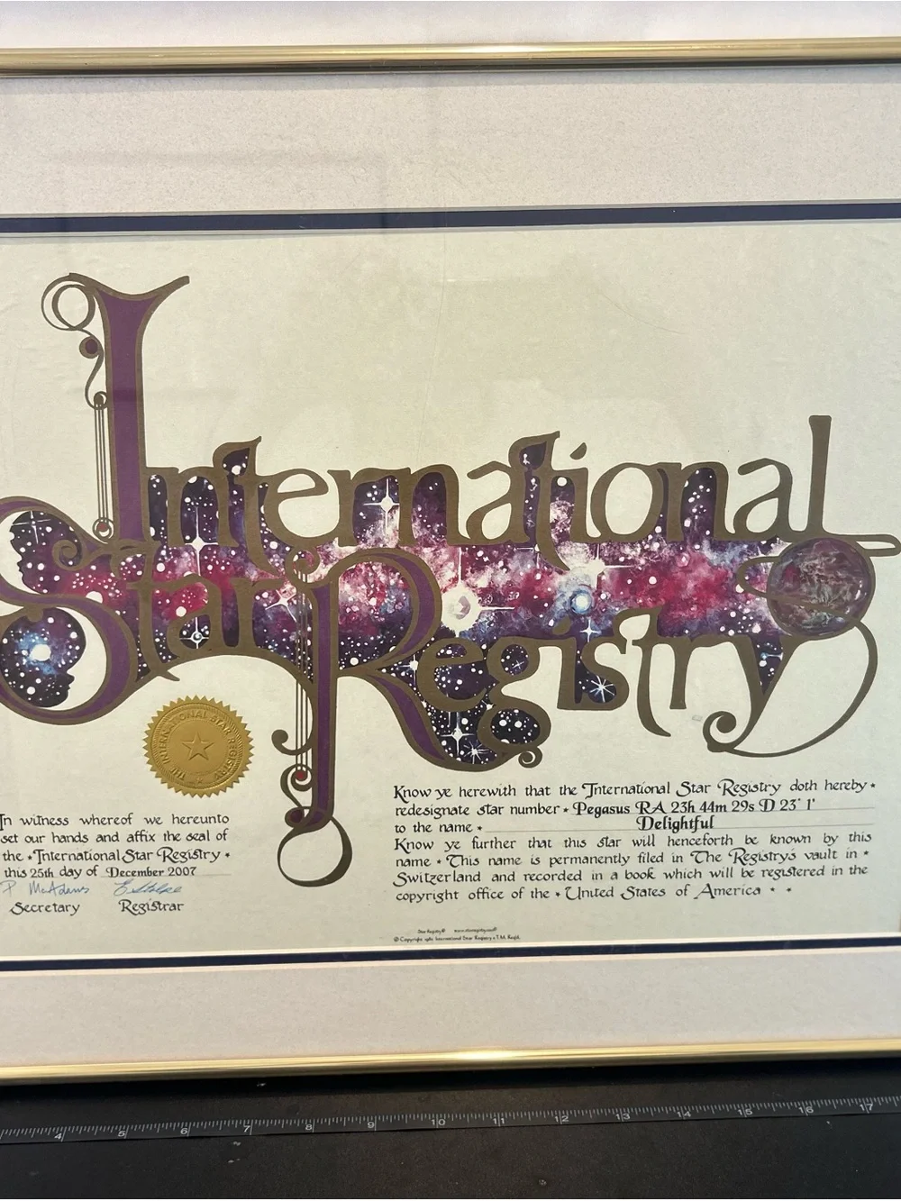 Framed Wall Art in Purple and Gold